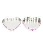 Heart Shape Jewelry Tin Can, heart-shape Valentine gift tin box