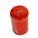 The Beautiful Red Tin Box for Tea , ISO Approved Tea Tin Can 